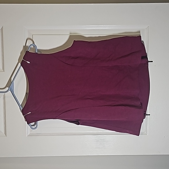 Lane Bryant Rasberry Zip Sleeveless Tank Top Active Wear Plus Size 14/16 - Picture 4 of 7